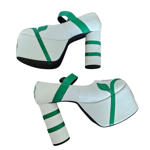 dELiA*s Floral Retro Thru The Motions Platform Flower Mary Janes Shoes size 7 - Picture 8 of 11